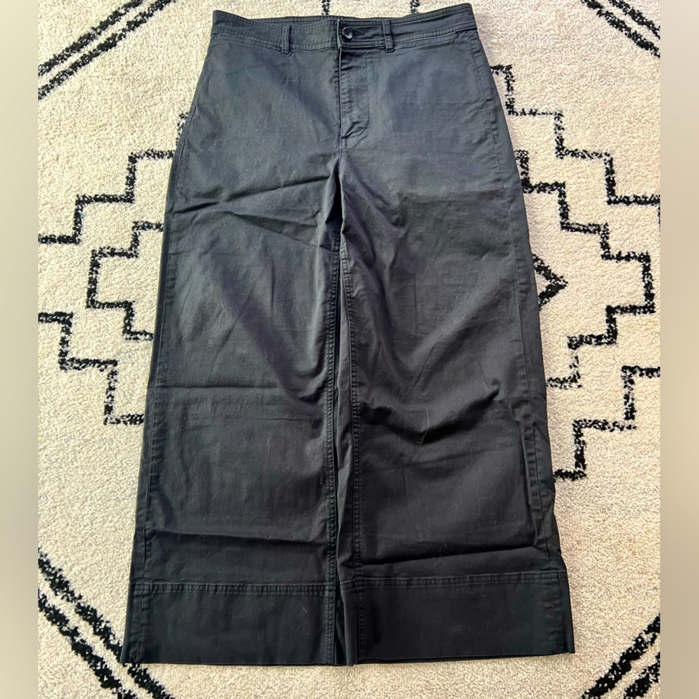Everlane cotton wide leg pant size 10 black